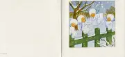 Antique Rare Ida Bohatta: Winter: Snowdrop Fairies Fence Post GREETING Card 6939