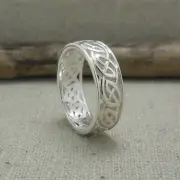 Sterling Silver Celtic Knot Ness Wedding Ring KEITH JACK Sizes size 6 or 10