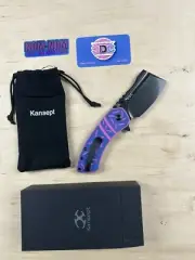 Kansept CDC Exclusive Korvid M+ Blue & Pink Sprinkle G10 - Black TiCN 154CM