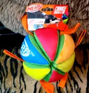 Nerf Dog Crinkle and Squeak Dog Ball Large Big Dog New!