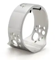 Ligature for alto sax mouthpiece model EverTon Ring Metal silver plated no screw