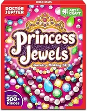 Doctor Jupiter Princess Jewelry Making Kit for Kids Ages 6-8-12 | Arts & Crafts for 6+ Year Olds | Charm Bracelets, Necklace Making Kit for Girls | Easter, Birthday Gifts