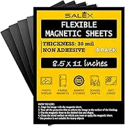 Magnetic Sheets 8.5" x 11" Non Adhesive 30 mil 4 Pack for Dies Storage - Flexible Blank Magnet Sheet 8.5x11 Inches Set for Crafts, DIY, Sign Making, to Make Dots, Square Magnets, Circles, Strips, Tape
