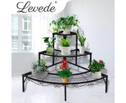 Levede Plant Stand Outdoor Indoor Metal Flower Pots Rack Corner Planter Shelf