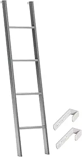 RV Bunk Bed Ladders for Travel Trailers, Interior Bunk Ladder Replacement, Heavy Duty Step Ladder with Hooks, Floor Stand Ladder Space Saving H H
