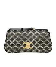 MEDIUM CELINE LOLA BAG in Triomphe Canvas Two-Tone One size black