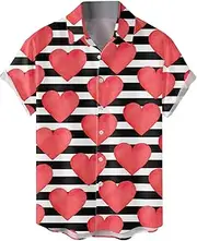 [Generic] Male Summer Casual Geometric Printed Shirt Short Sleeve Turn Down Collar Shirt Tee Shirts for Men