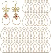 [OLYCRAFT] Open Back Ring Bezel Pendant Alloy Open Back Hollow Brass Frame Charm Open Bezel Metal Golden Hollow Frame Charms for UV Resin Crafts, No Gemstone