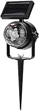 Solar Panel Festival LED Fairy Spotlight Projector Lamp Bright Rotating Multi-Color Lighting Indoor Outdoor Waterproof Xmas Party