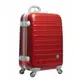 《葳爾登》ABS25吋360度防水防壓旅行箱硬殼行李箱中頂極品,時尚拉桿登機箱25吋8235紅