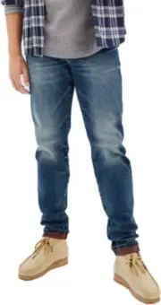 Mens American Eagle Outfitters AEO Blue Vibe Airflex+ Athletic Fit Jeans 34/30