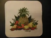 6 fabric pieces 8"x 8" Williamsburg, Fruit display with Pineapple