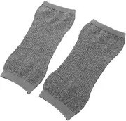 [FOMIYES] 1Pair Warm Cashmere Knee Warmers for Women and Elders Comfortable Kneecap Winter Kneelet for Joint Outdoor Sports Yoga Grey