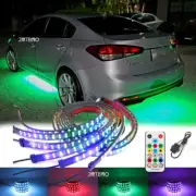 6pcs Car RGB Double Row LED Underglow Light Bluetooth Remote Strip For Kia Forte (for: Kia)