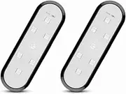 Car LED Lights, Car Interior Ambient Lighting, 7 Colours, USB Rechargeable Sound Control Light, Music Sync, Colour Changing LED Lights, Pack of 2