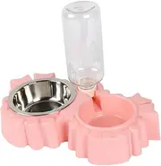 TOGEVAL Double Pet Bowls with Automatic Water Refill for Dogs Cats Safe Materials Non Slip Design for Healthy Feeding and Hydration Automatic Gravity Feeder