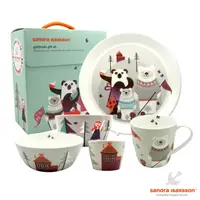 在飛比找PChome24h購物優惠-【福利品】韓國ZEN耐熱陶瓷童話餐具5件組_童話熊