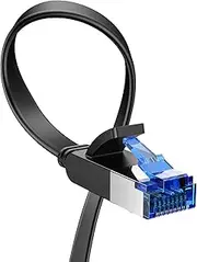 UGREEN Cat8 Ethernet Cable 3M,40Gbps 2000Mhz High Speed Flat Network Cord RJ45 Connector Shielded Gigabit LAN Wire Compatible with PS5 Xbox Switch PC Modem Router TV (Black)