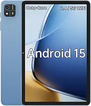 Tablet 10.1 inch, Android 15 Tablet with Octa-Core Processor 12GB RAM 64GB ROM, LCD Touchscreen, 6000mAh, WiFi 5, BT 5.0, Dual Camera, Widevine L1 Google Tablets 2025 (Blue)