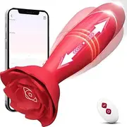 Thrusting Anal Plug G-Spot Vibrator APP Remote Control Vibrator Dildo with 9 Vibrating & 9 Thrusting Modes Adult Sex Toys for Men and women & Couple