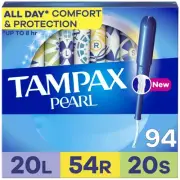 Pearl Tampons Multipack, Light/Regular/Super Absorbency, with Leakguard Braid...