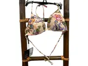 Jets Australia By Jessika Allen Floral Triangle Bikini Top Bathers Ladies Size 12 NEW