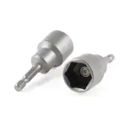 2Pack 1/4" Shank 3/4" Magnetic Hex Socket Driver Power Tool Gray