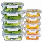10-Pack Glass Storage Containers with Lids, Glass Meal Prep Containers Set, Airt