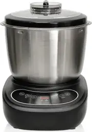 7L Electric Dough Mixer for Bread and Pizza Dough, Maker Black