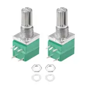 10K Ohm Variable Resistors Single Rotary Carbon Film Taper Potentiometer 2pcs