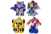Transformers Toys Heroes vs Villains 4-Pack, Autobot and Decepticon 4.5-Inch Action Figures, Preschool Robot Toys for Kids Ages 3 and Up