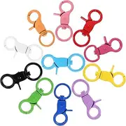 Kisangel 22pcs Alloy Key Chain Lanyards Hook Keychains Colorful Metal Lobster Clasp Keychain Clasps Keychain Clip Swivel Keychain Clasp Loop for Bag Making Swivel Clasps DIY Clip Zinc Alloy