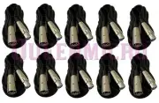 10 x 10FT XLR 3Pin Male Female Mic Microphone Audio Balanced Cord Shielded Cable