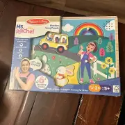 Melissa & Doug Ms. Rachel Song 6pc Wooden Puzzle Toy New
