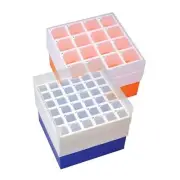 Argos R0050 Orange Polypropylene 16 Place Centrifuge Tube Freezer Storage Box...