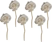 6Pcs Rattan Diffuser Sticks for Essential Oils Aromatherapy Accessories Decorative Flower Design Indoor Air Freshener for Home Decor