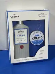 Cremo Hair Styling Kit Men's Gift Set Thickening Shampoo & Hair Styling Paste