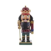 Kurt Adler 9" Red Crown King Wooden Nutcracker Christmas Holiday Decor C5954 NEW