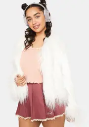 [dELiA*s by Dolls Kill] Plus No Flake's The Same Faux Fur Coat