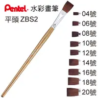 在飛比找樂天市場購物網優惠-Pentel 飛龍 ZBS2-04T 水彩筆 (4號平頭)