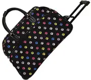 Women's Paw Print 21" Rolling Duffel Bag Suitcase Garment Carry-on Duffle-Multi