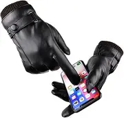 [VANZACK] Winter Touch Screen Gloves for Women Windproof Pu Leather Climbing Skiing Gloves Comfortable Fit