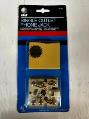 New AT&T Single Outlet Phone Jack, #24183, Computer, Fax, Caller ID, Lucent Tech