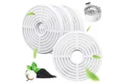 Cat Water Fountain Filter, Multiple Filtration Pet Water Fountain Replacement Filter, 4 Packs of Cotton Activated Carbon Cat Fountain Filter