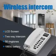 433MHz Wireless Audio Intercom Phone Anti-Interfering Handsets Extendable Interp