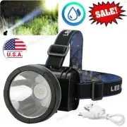 Bright LED Headlamp Rechargeable Headlight Head Torch Flashlight For Hunting USA