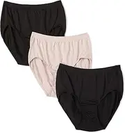 [Bali] Women's 3-Pack Solid Microfiber Full Brief