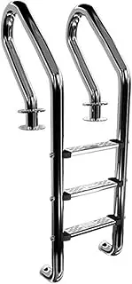 Stainless Steel Pool Ladder,2/3-Step Double Handrails Stairs,with Preventing Slips Pedals,for Pools of Any Indoor and Outdoor,Bearing Weight 250kg(3 Steps)