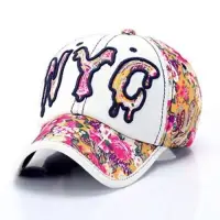 在飛比找Yahoo奇摩購物中心優惠-米蘭精品 牛仔帽防曬棒球帽-夏季花布字母刺繡情人節生日禮物女