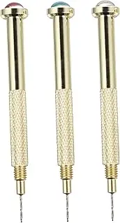 OATIPHO Nail Drills for Hand 3pcs Metal Nail Art Piercing Tool Mini Set for Jewelry Random Color